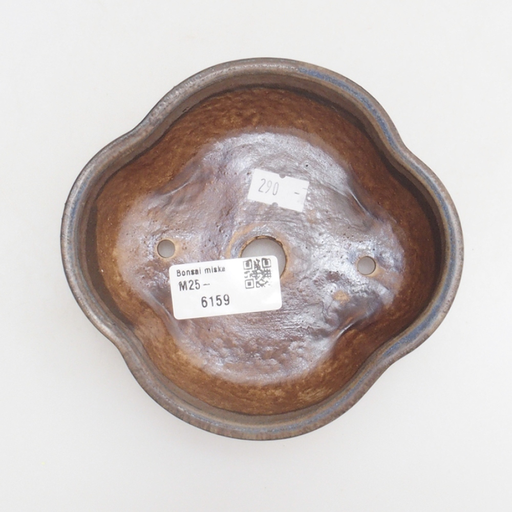 Ceramic bonsai bowl 13 x 12,5 x 5 cm, color blue