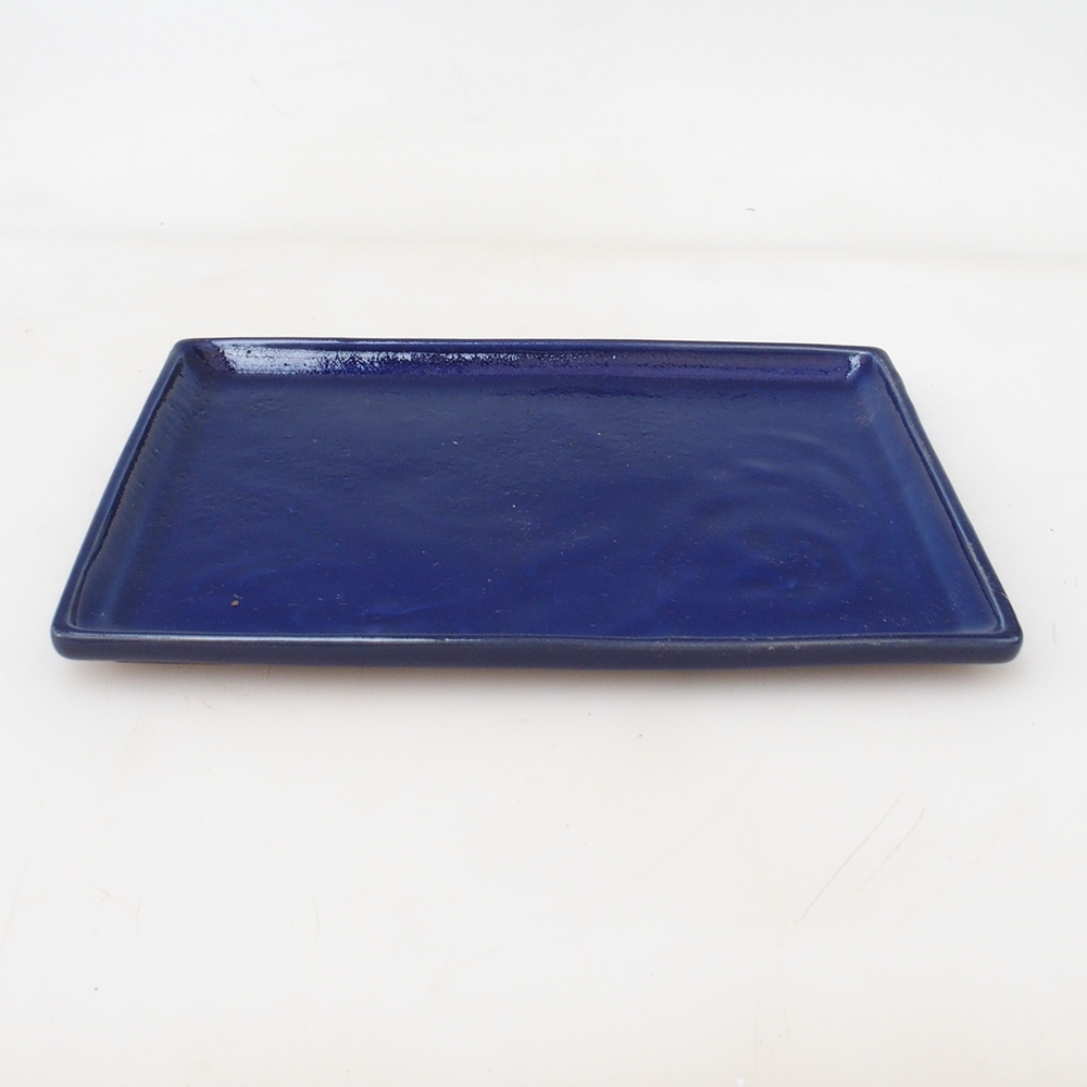 Bonsai bowl rectangle 22.5 x 17 x 1.5 cm - blue