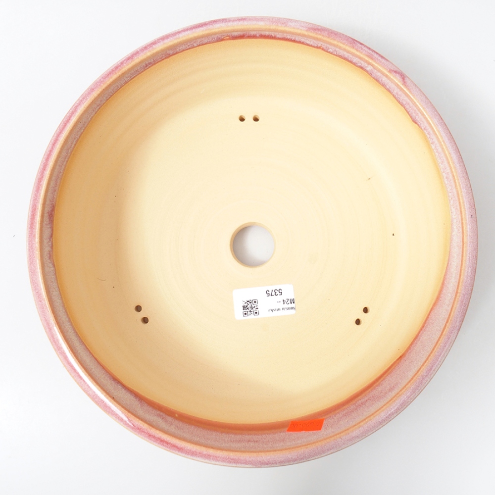 Ceramic bonsai bowl 26 x 26 x 7,5 cm, color pink