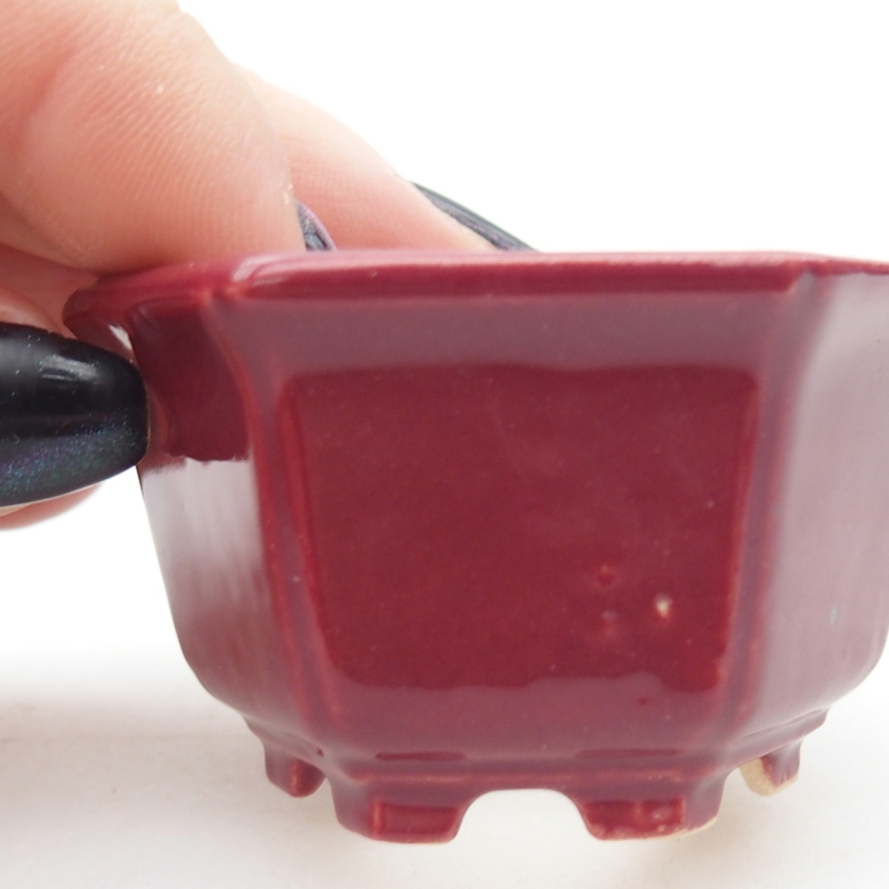Mini bonsai bowl 5 x 4,5 x 3 cm, burgundy