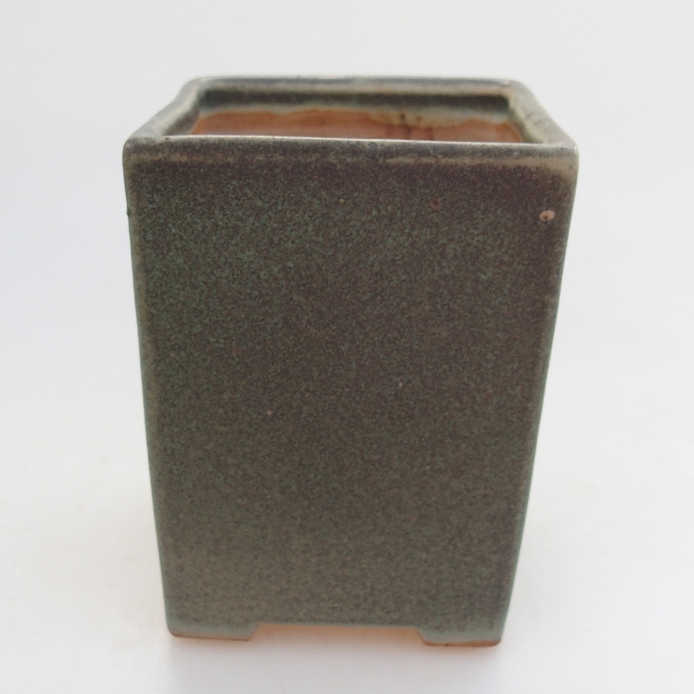 Ceramic bonsai bowl 7 x 7 x 9,5 cm, green