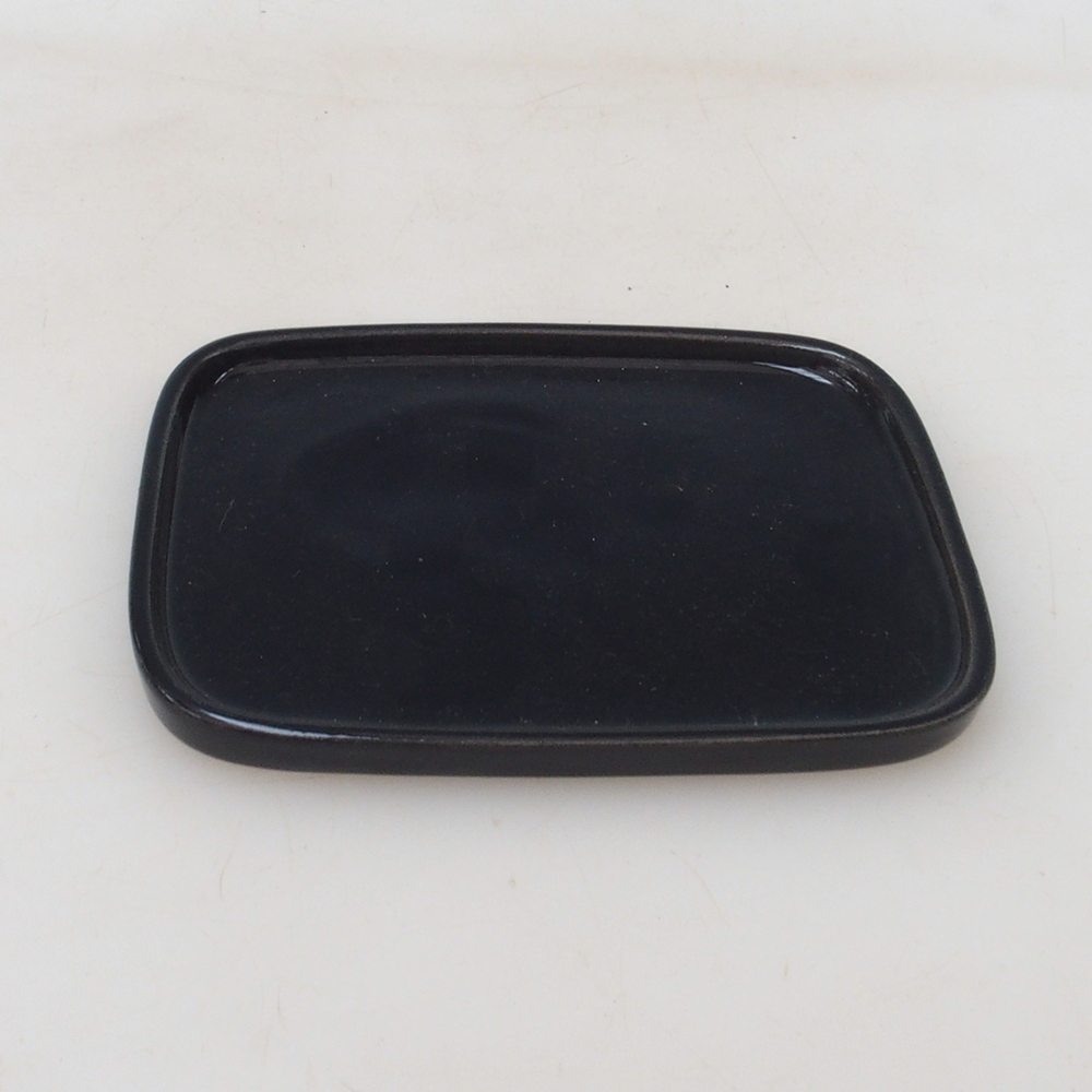 Bonsai bowl rectangle 12.5 x 10 x 1 cm - black