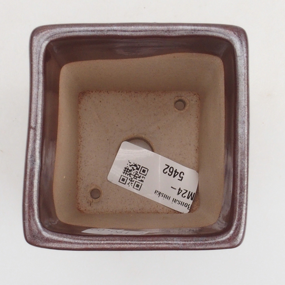 Ceramic bonsai bowl 7,5 x 7,5 x 9,5 cm, color brown