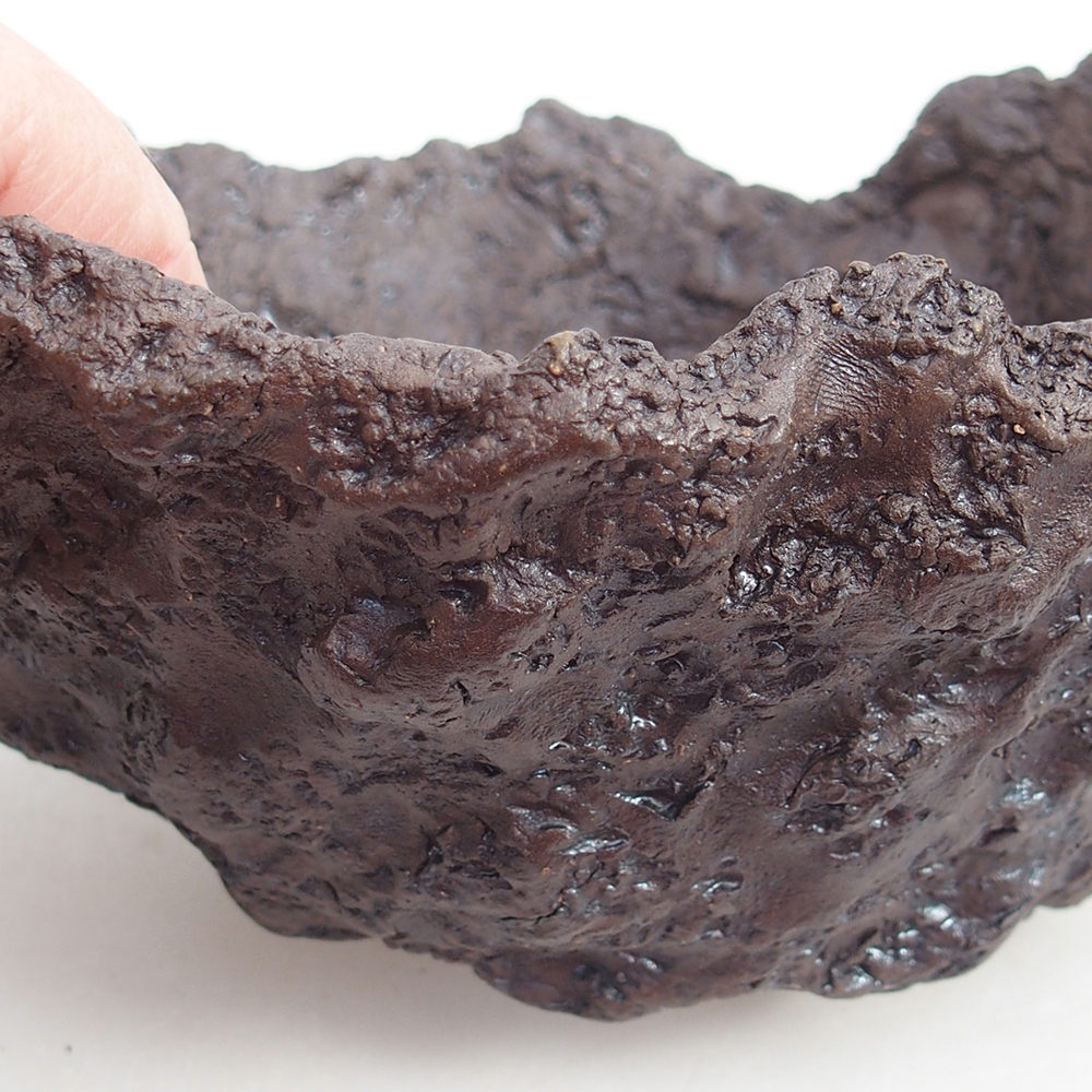 Ceramic shell 19 x 15 x 14 cm , colour brown