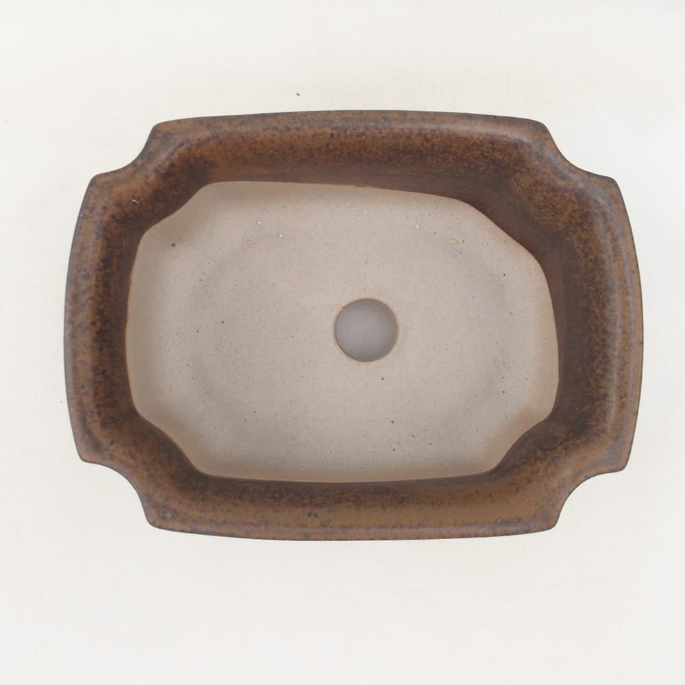 Bonsai bowl H01 - 12 x 9 x 5 cm - brown