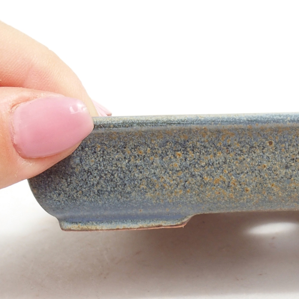 Ceramic bonsai bowl 13 x 11 x 2,5 cm, color gray