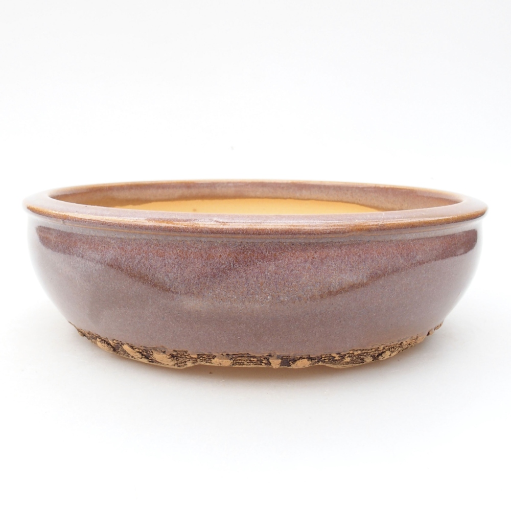 Ceramic bonsai bowl 18,5 x 18,5 x 5,5 cm, color pink