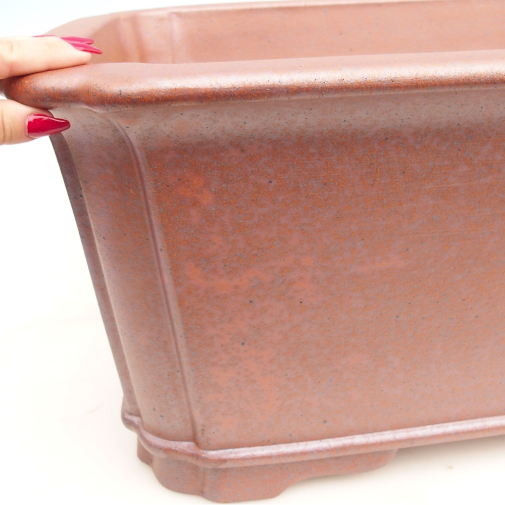 Ceramic bonsai bowl 61,5 x 47,5 x 26 cm , metal colour - PERSONAL COLLECTION ONLY or pallet transport