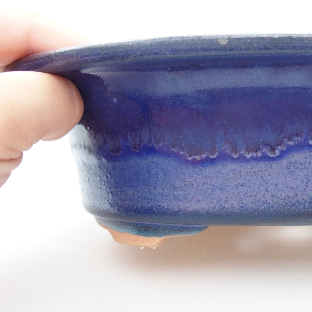 Ceramic bonsai bowl 23 x 18 x 6,5 cm, color blue
