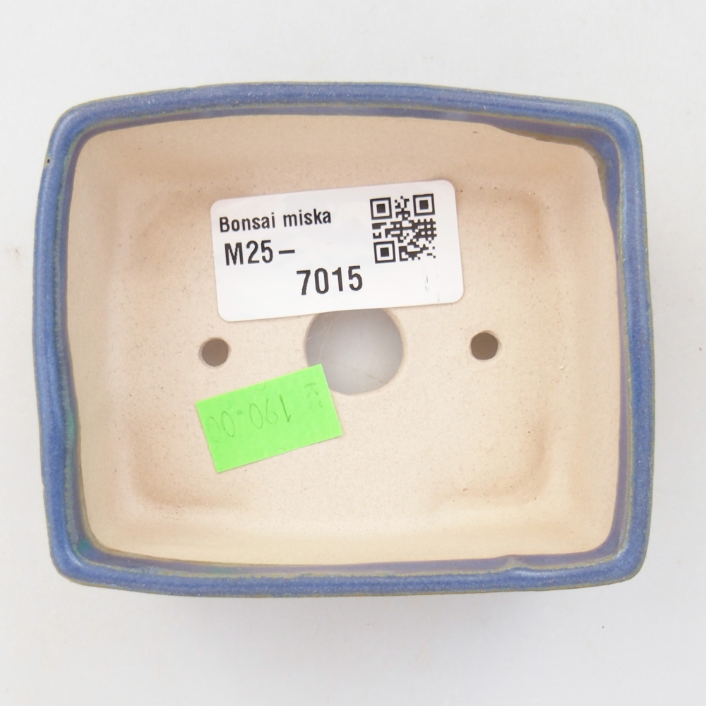 Ceramic bonsai bowl 8,5 x 7 x 3,5 cm, colour blue