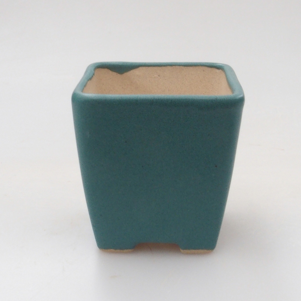 Ceramic bonsai bowl 4,5 x 4,5 x 5 cm, color blue