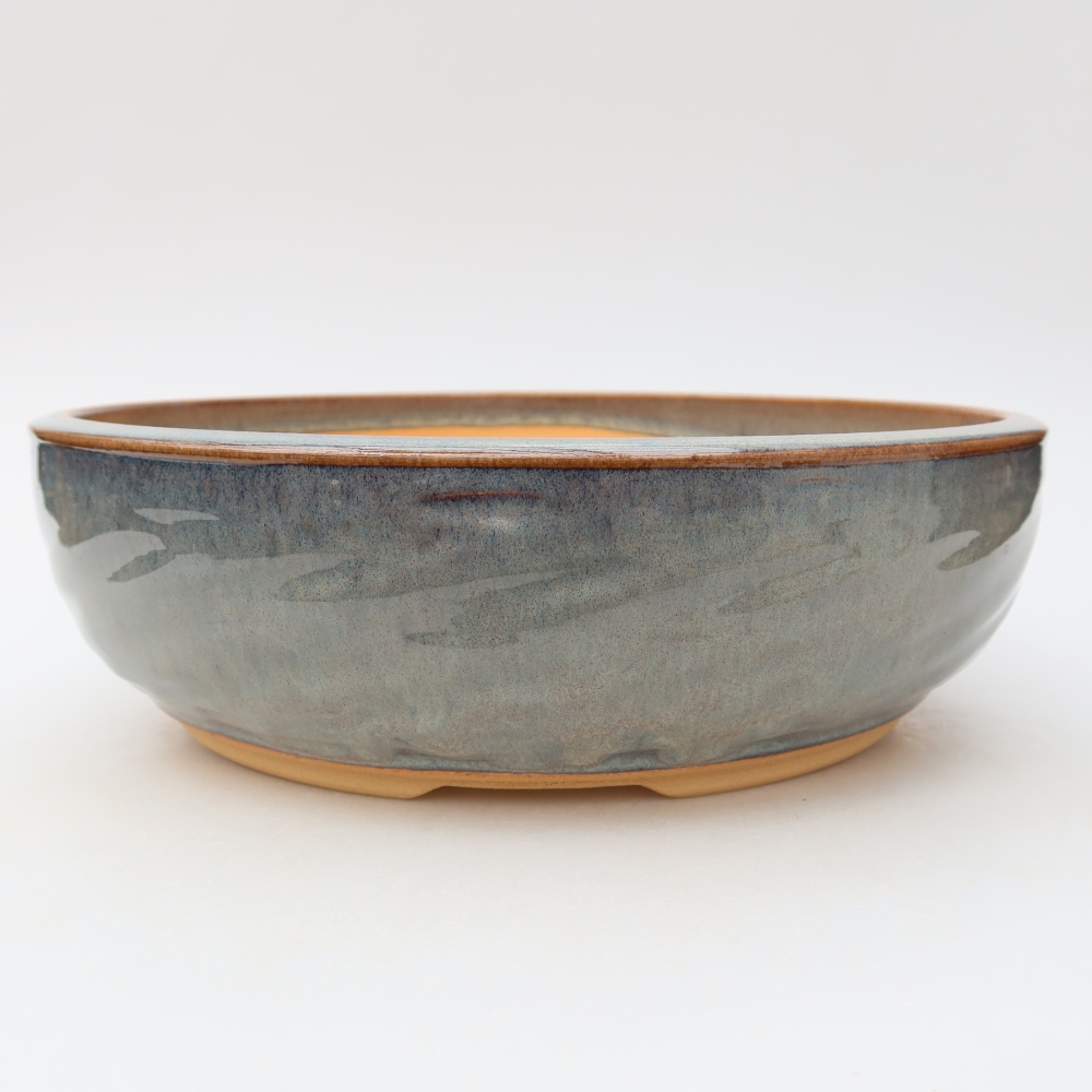 Ceramic bonsai pot, 26 x 26 x 8 cm, gray