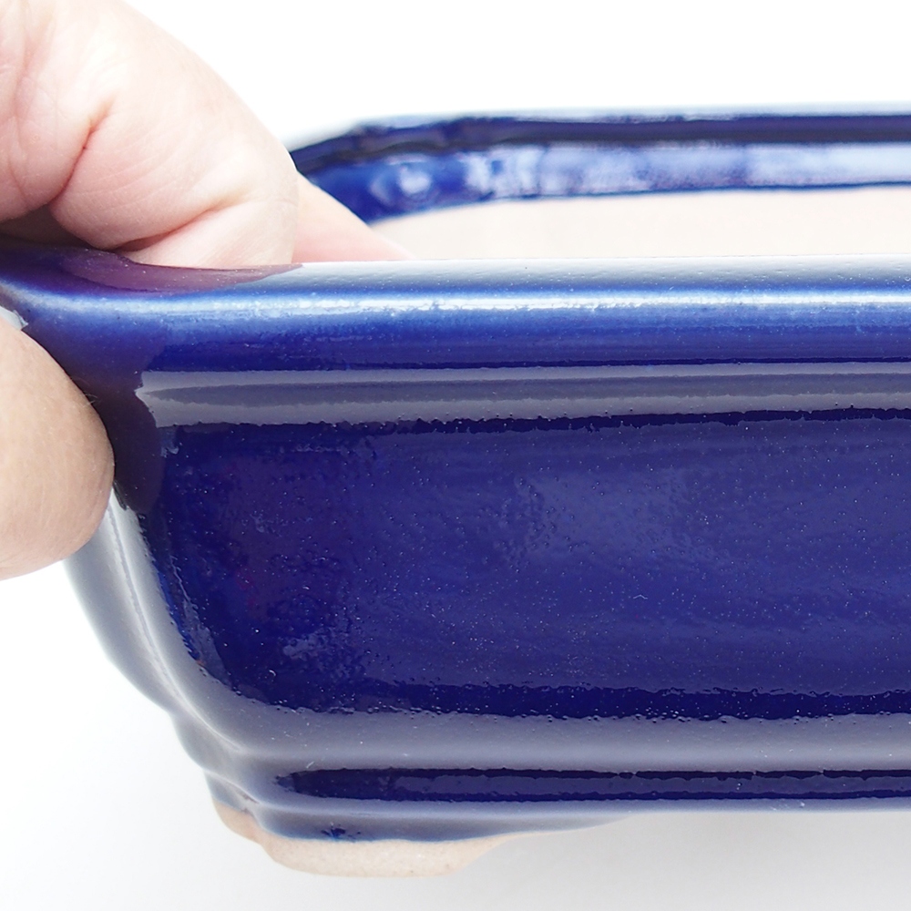 Bonsai bowl H20 - 26,5 x 21,5 x 6,5 cm. - blue