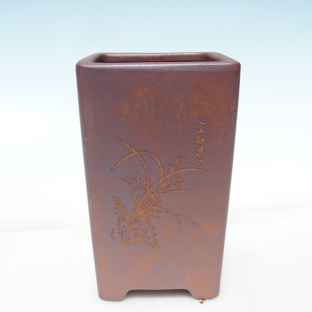 Bowl 14 x 14 x 22 cm brown
