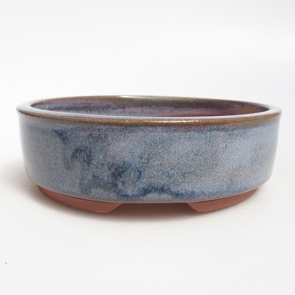 Ceramic bonsai bowl 16 x 16 x 5 cm, colour blue