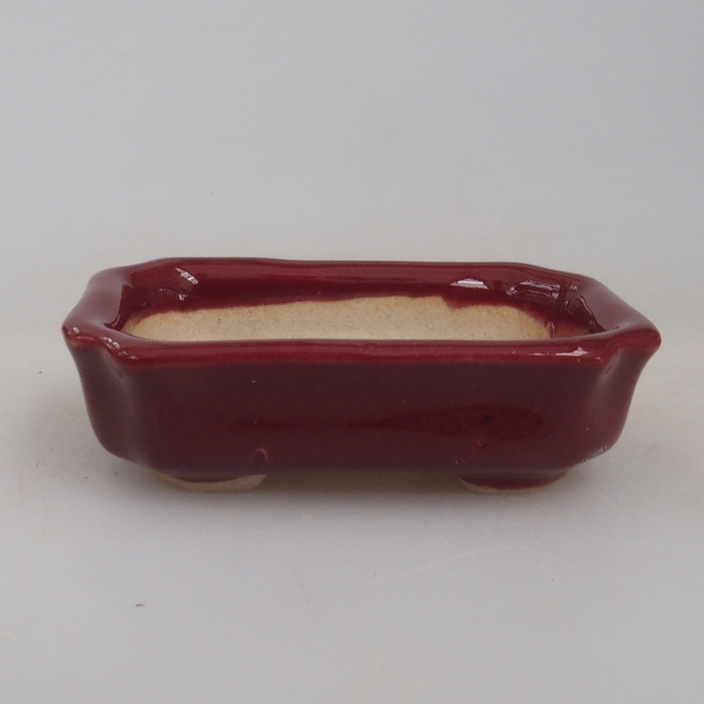 Mini bonsai bowl 5,5 x 3,5 x 1,5 cm, color burgundy