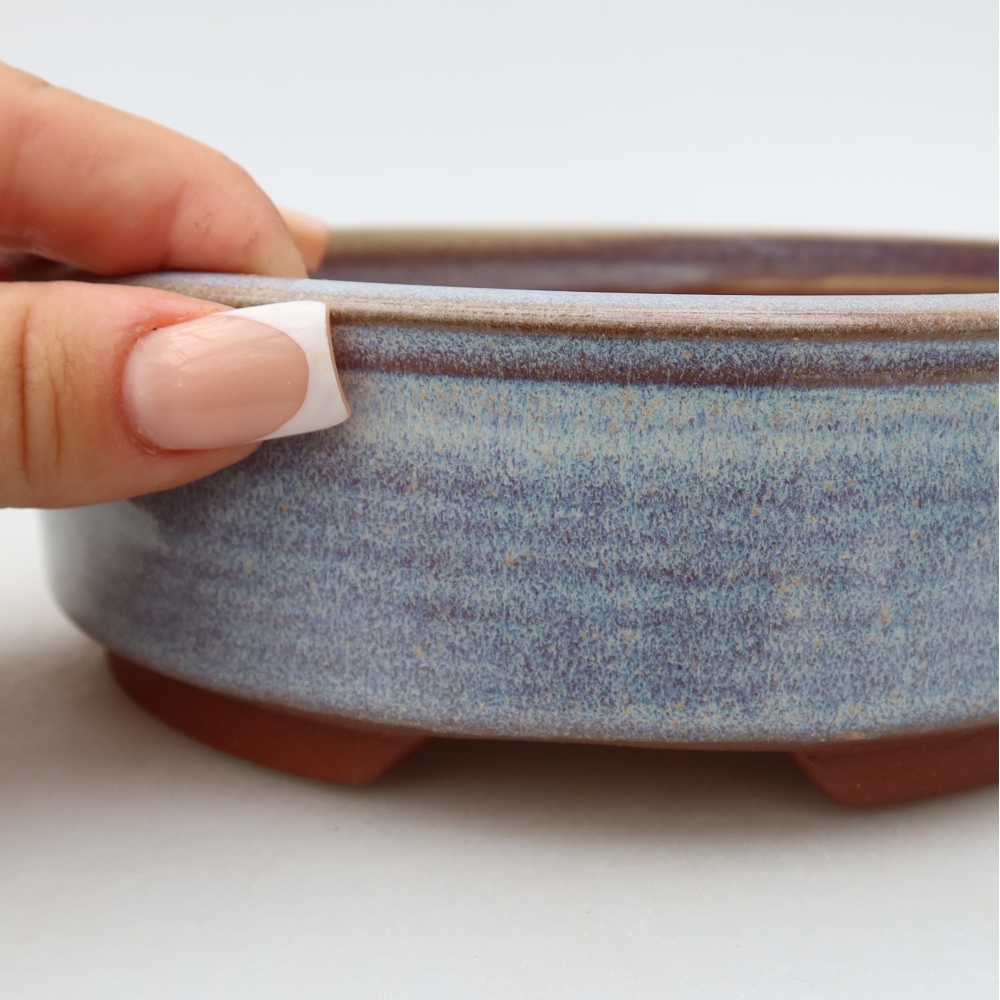 Ceramic bonsai bowl 16 x 16 x 5 cm, colour blue