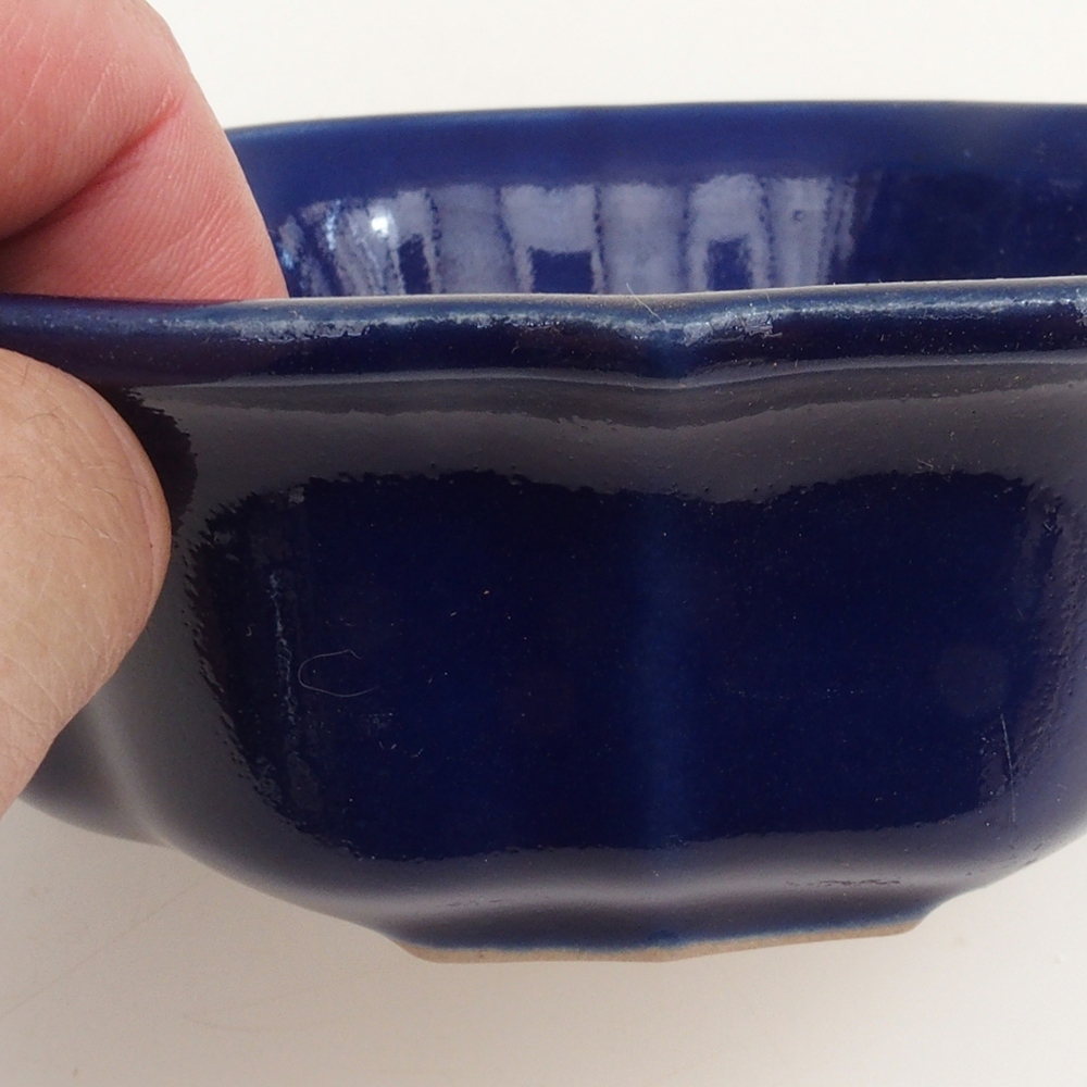 Bonsai bowl H16 - 14.5 x 14.5 x 5 cm. - blue
