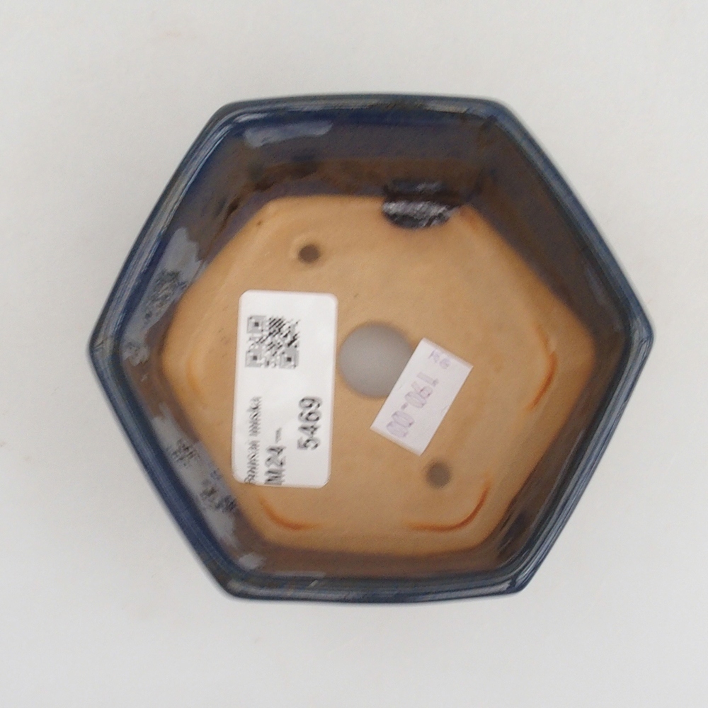Ceramic bonsai bowl 9,5 x 9 x 4,5 cm, color blue