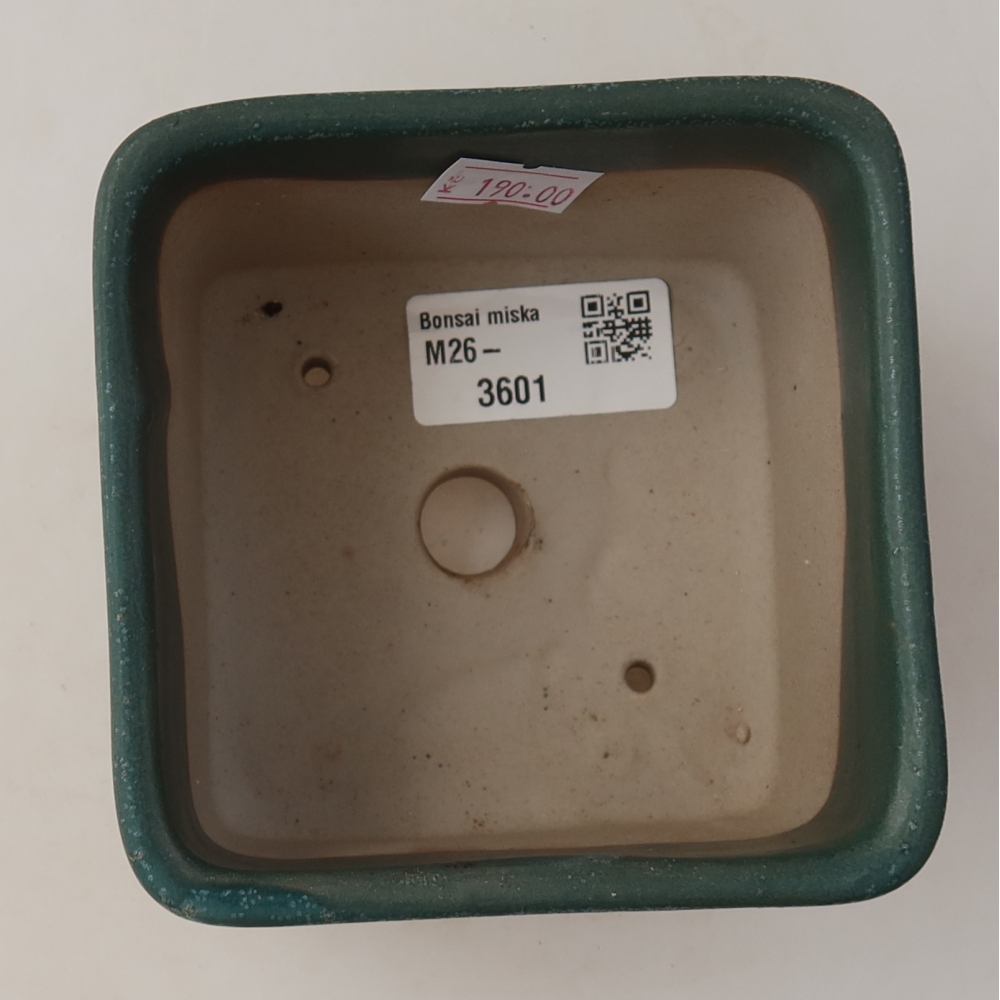 Ceramic bonsai bowl 10 x 10 x 8 cm, colour blue
