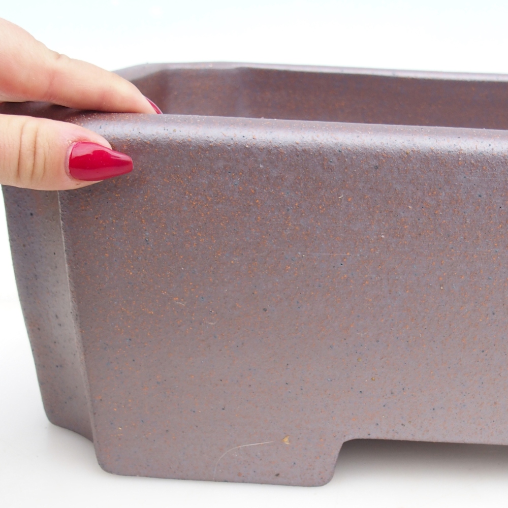Ceramic bonsai bowl 44 x 27 x 13 cm , metal colour - PERSONAL COLLECTION ONLY or pallet transport