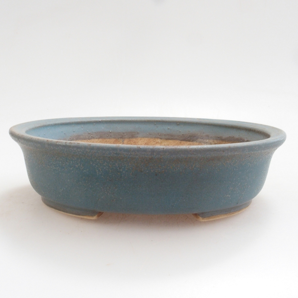 Ceramic bonsai bowl 15 x 14 x 4 cm, color blue