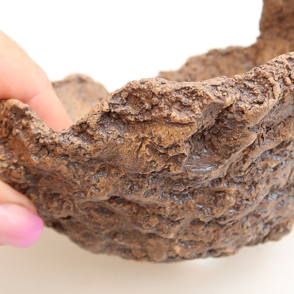 Ceramic Shell, 14.5 x 13 x 11.5 cm, brown