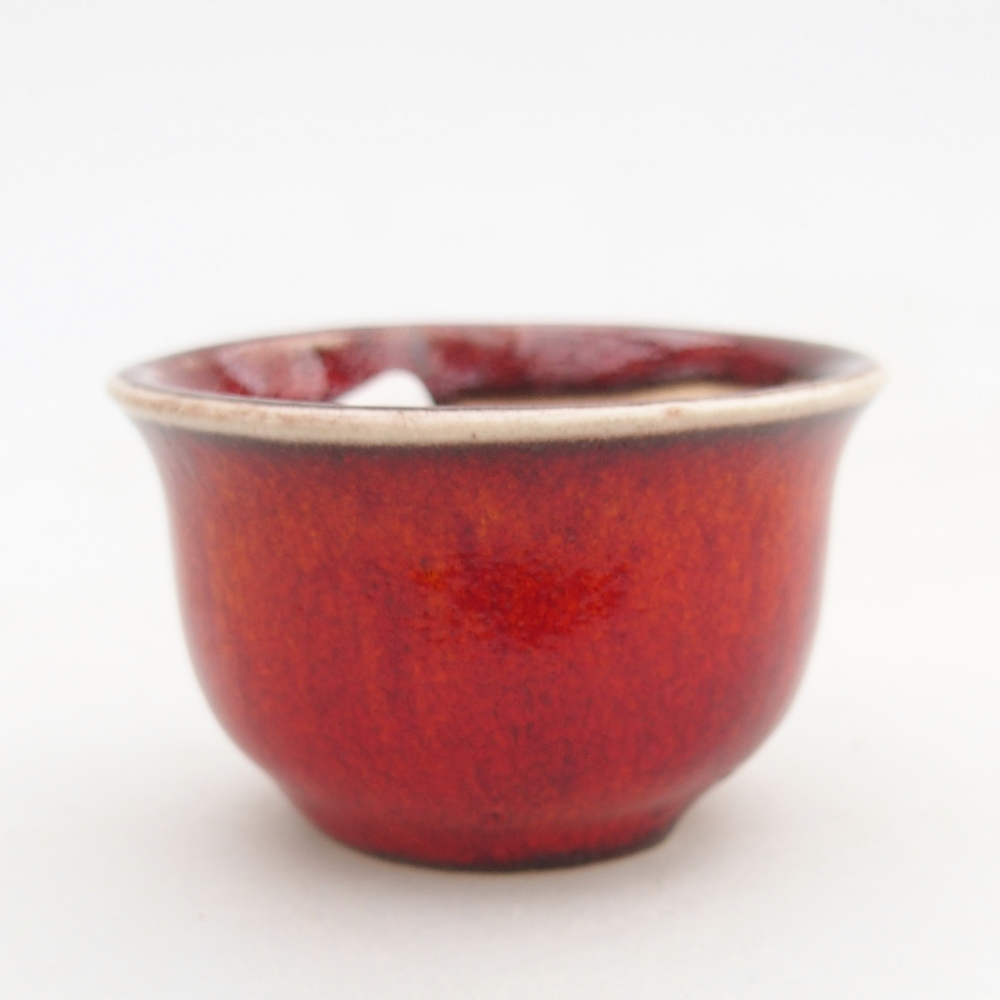 Mini bonsai bowl 5 x 5 x 3 cm, colour red