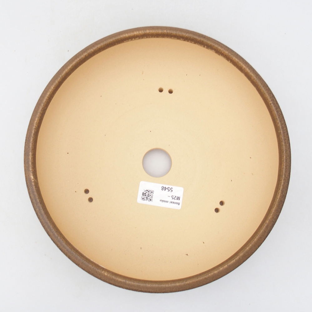 Ceramic bonsai bowl 22 x 22 x 6 cm, color brown