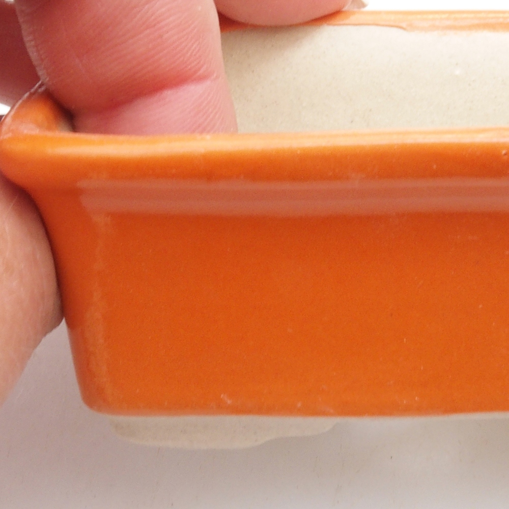 Mini bonsai bowl 8 x 6 x 3,5 cm, color orange