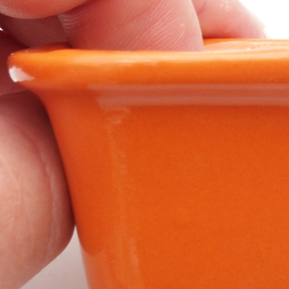 Mini bonsai bowl 6 x 6 x 4,5 cm, color orange