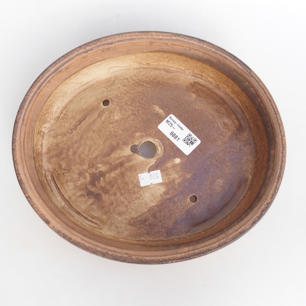 Ceramic bonsai bowl 24 x 20,5 x 5 cm, pink