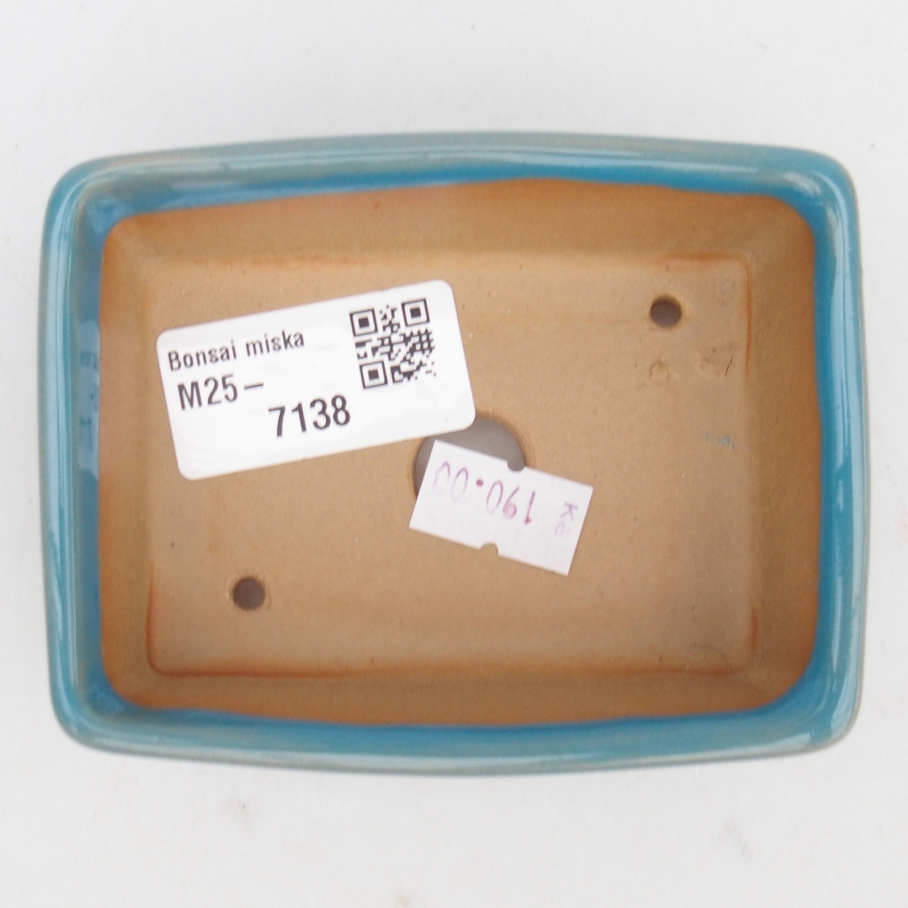 Ceramic bonsai bowl 9,5 x 7 x 3,5 cm, colour blue