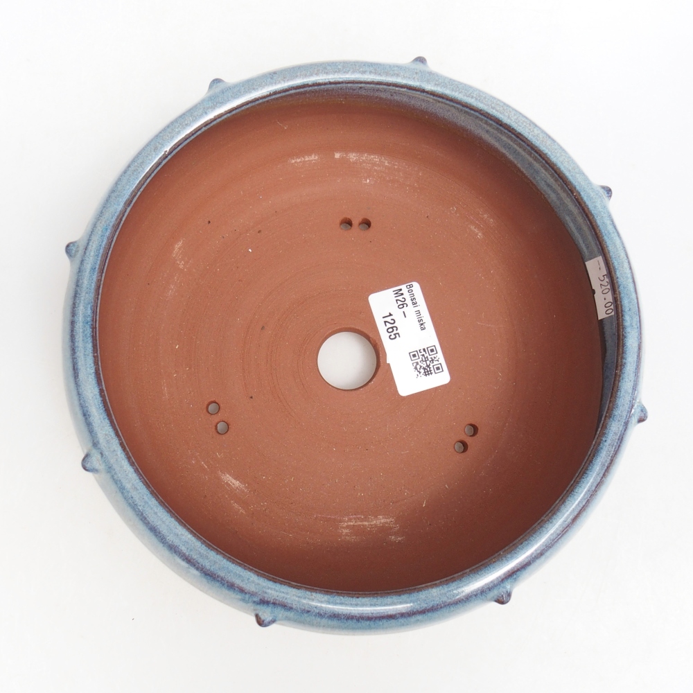 Ceramic bonsai bowl 18,5 x 18,5 x 6,5 cm, colour blue