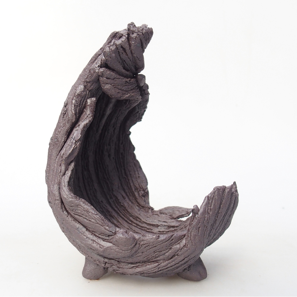 Ceramic Shell 9,5 x 8 x 11,5 cm , metallic colour