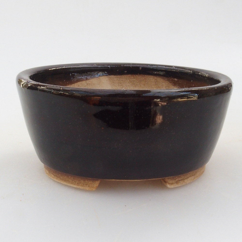 Ceramic bonsai bowl 10,5 x 9 x 4 cm, color black