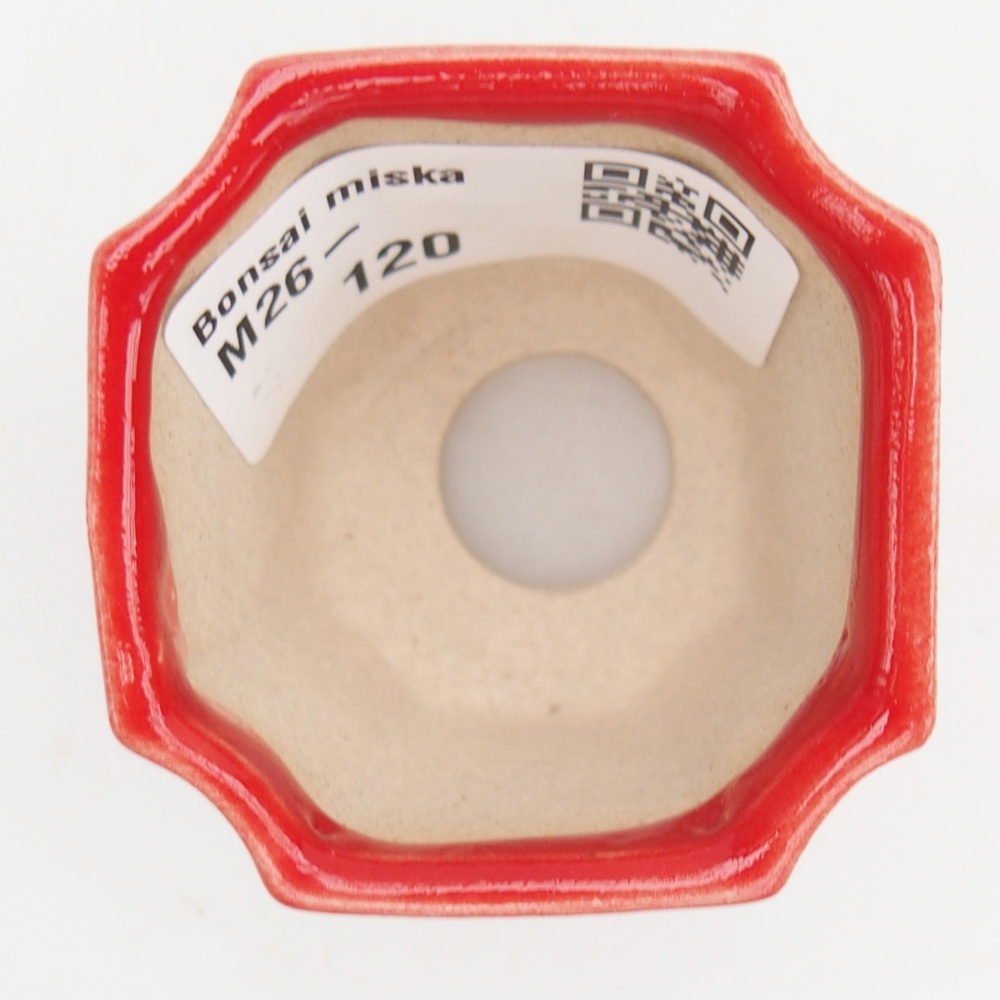 Mini bonsai bowl 4,5 x 4,5 x 4 cm, colour red
