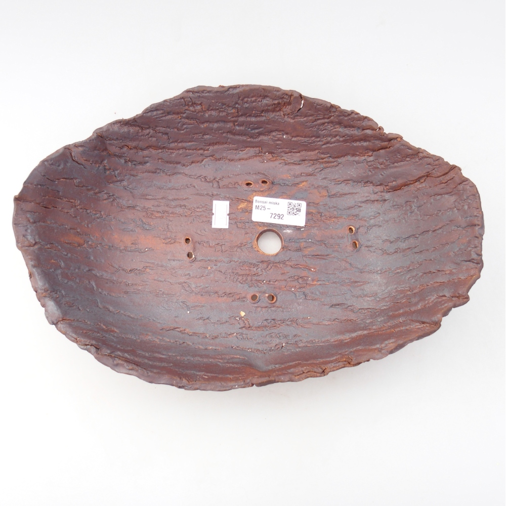 Ceramic Shell 31 x 21 x 7,5 cm , colour brown