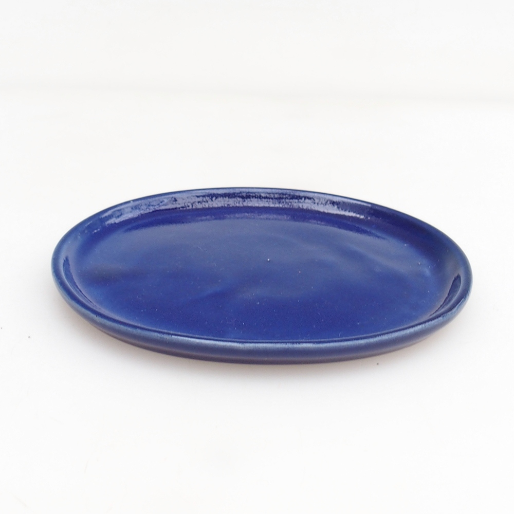 Ceramic saucer H30 - 12,5 x 10,5 x 1 cm - blue