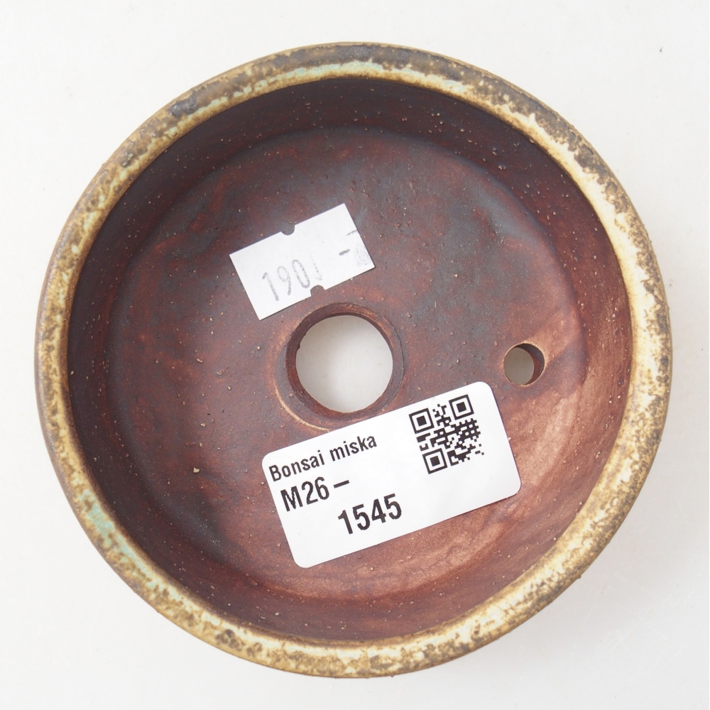 Ceramic bonsai bowl 9 x 9 x 3,5 cm, green