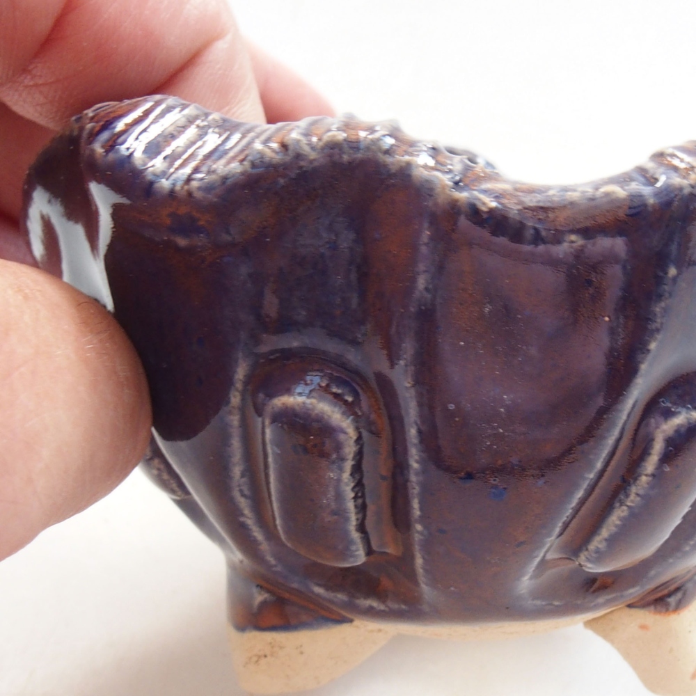 Ceramic shell 8 x 7 x 5,5 cm, color blue