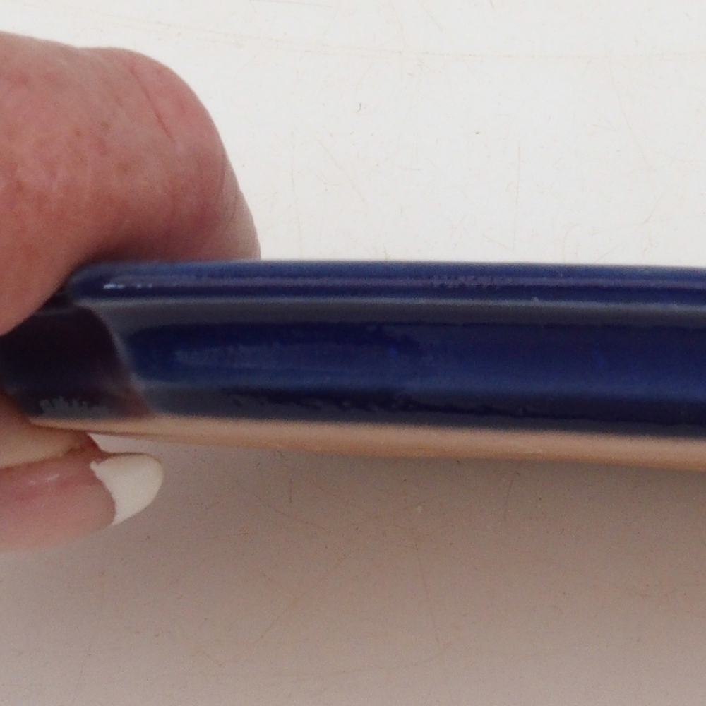 Ceramic bowl H01 - 11.5 x 8 x 0.5 cm - blue