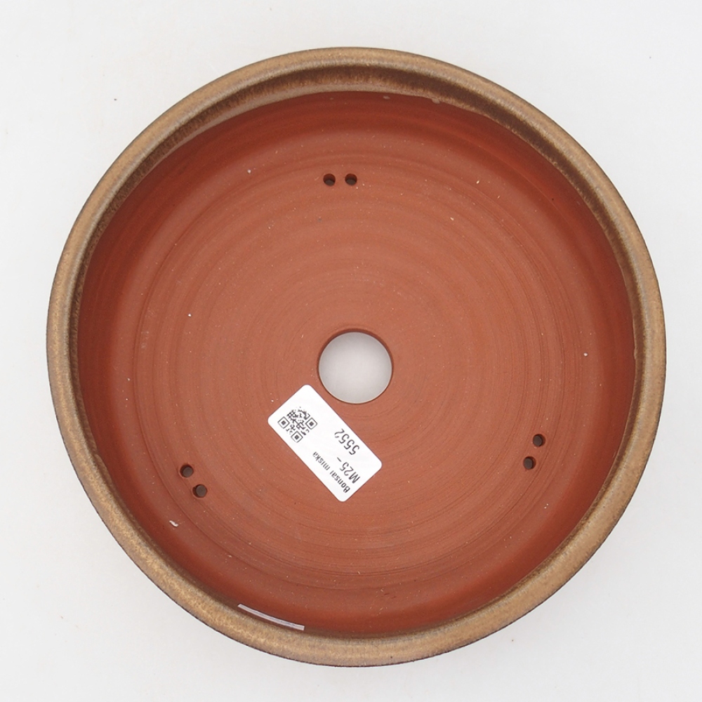 Ceramic bonsai bowl 20 x 20 x 6 cm, color brown