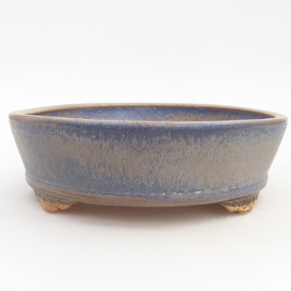 Ceramic bonsai bowl 18 x 18 x 5 cm, colour blue