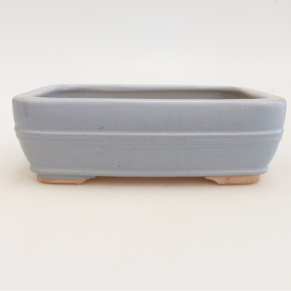 Ceramic bonsai pot, 17 x 12.5 x 5.5 cm, blue