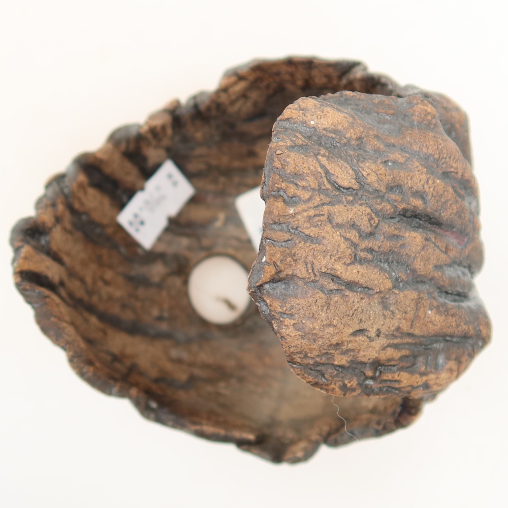 Ceramic Shell  10 x 10 x 11 cm, brown