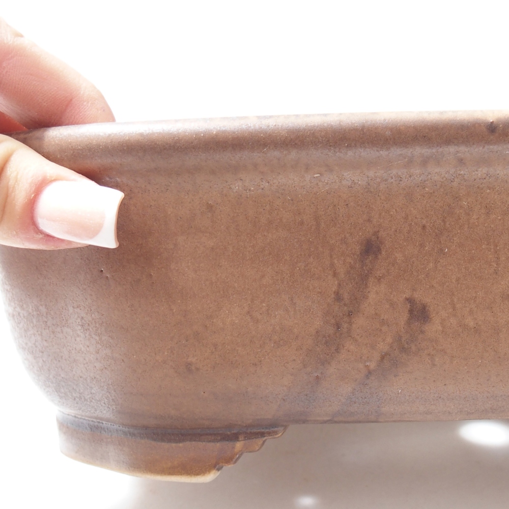 Ceramic bonsai bowl 25 x 21 x 8 cm, pink