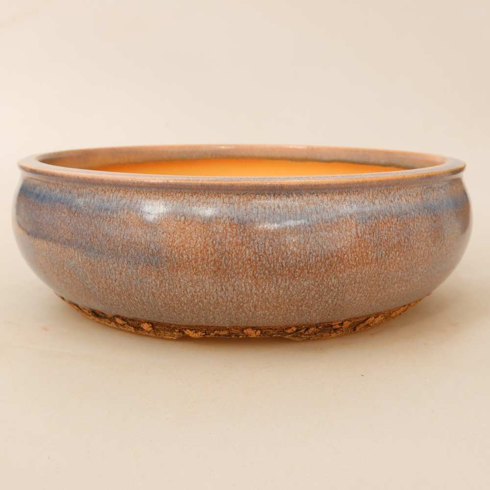 Ceramic bonsai bowl 24 x 24 x 8 cm, colour blue