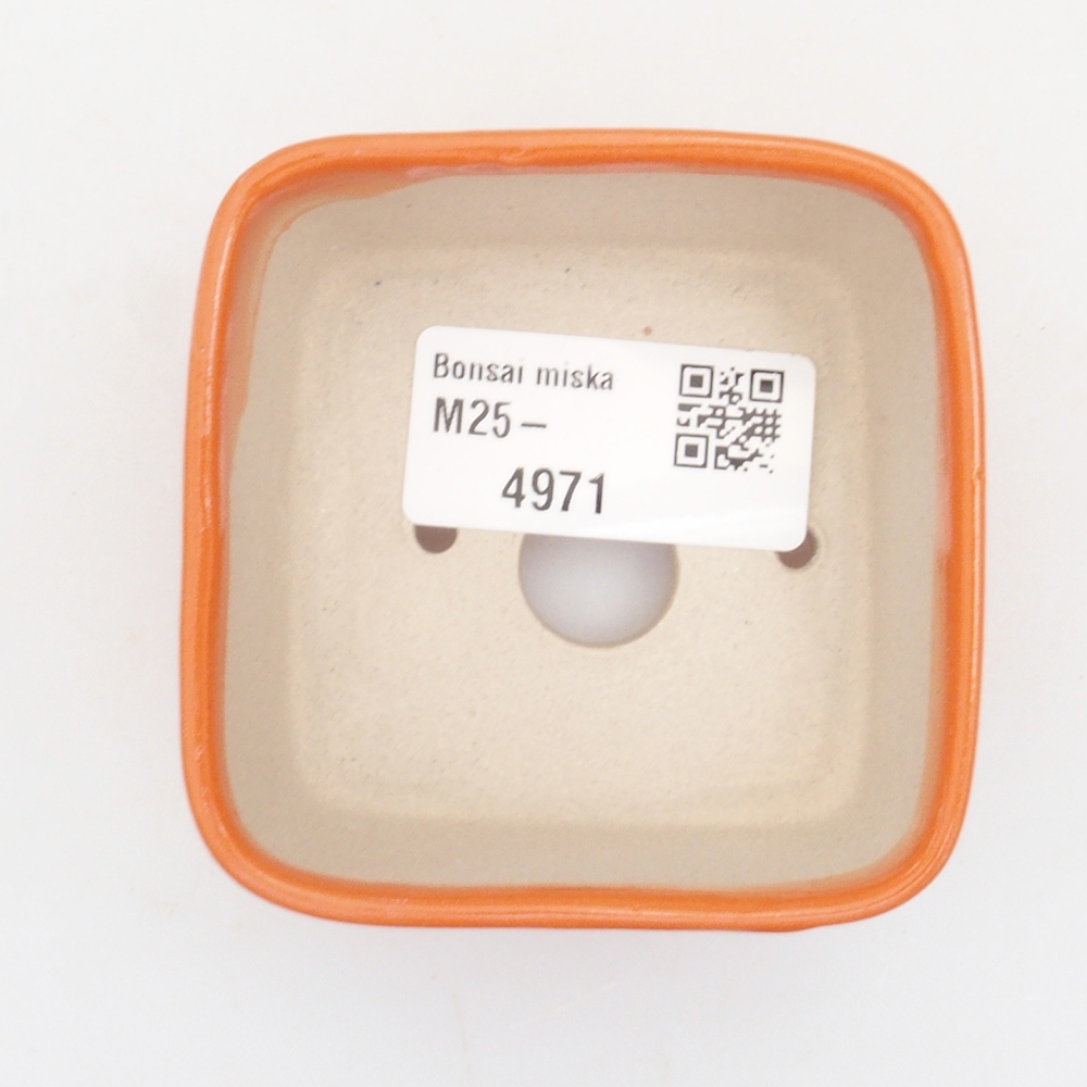 Mini bonsai bowl 7 x 7 x 4 cm, color orange