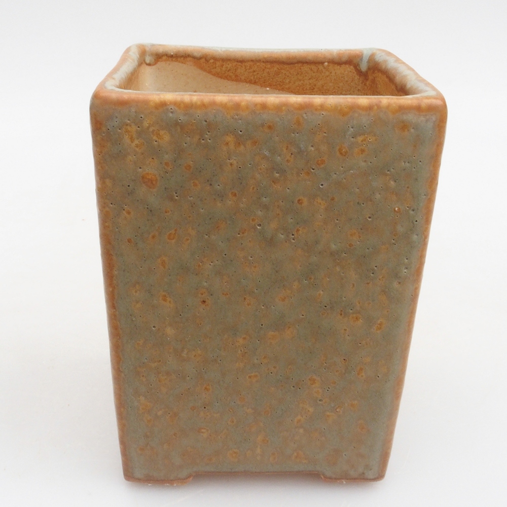 Ceramic bonsai bowl 7,5 x 7,5 x 9,5 cm, color brown